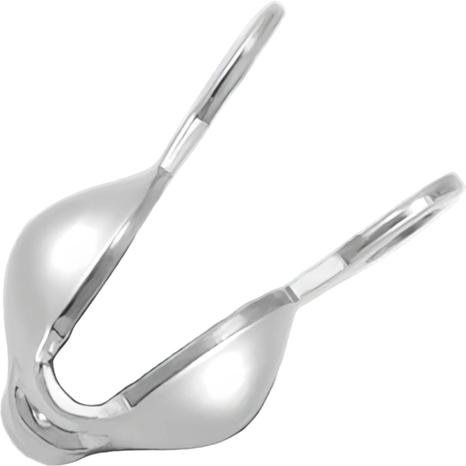 25 Sterling Silver Clam Shell Double Ring Bead Tips