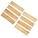 SUTIMSHE Wooden Domino Racks/Trays Set of 8 Natural Domino Trays Holders Organizer for Mexican Train Chickenfoot and Other Domino Games - Dominoes NOT Included