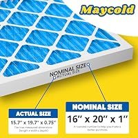 Maycold MERV 11 Luftfilter (6er-Pack), plissierter HVAC-Ofenfilter für Zuhause, fängt Feinstaub und Tierhaare ein, tatsächliche Größe 15,70 x 19,70 x 0,75, einzeln verpackt – Ansicht 3