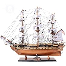 Old Modern Handicrafts Museum Quality USS Constitution Model Ship - Handcrafted from High-Grade Wood - Keen Attention to Intricate Details - 29.0L x 10.0W x 25.0H Inches