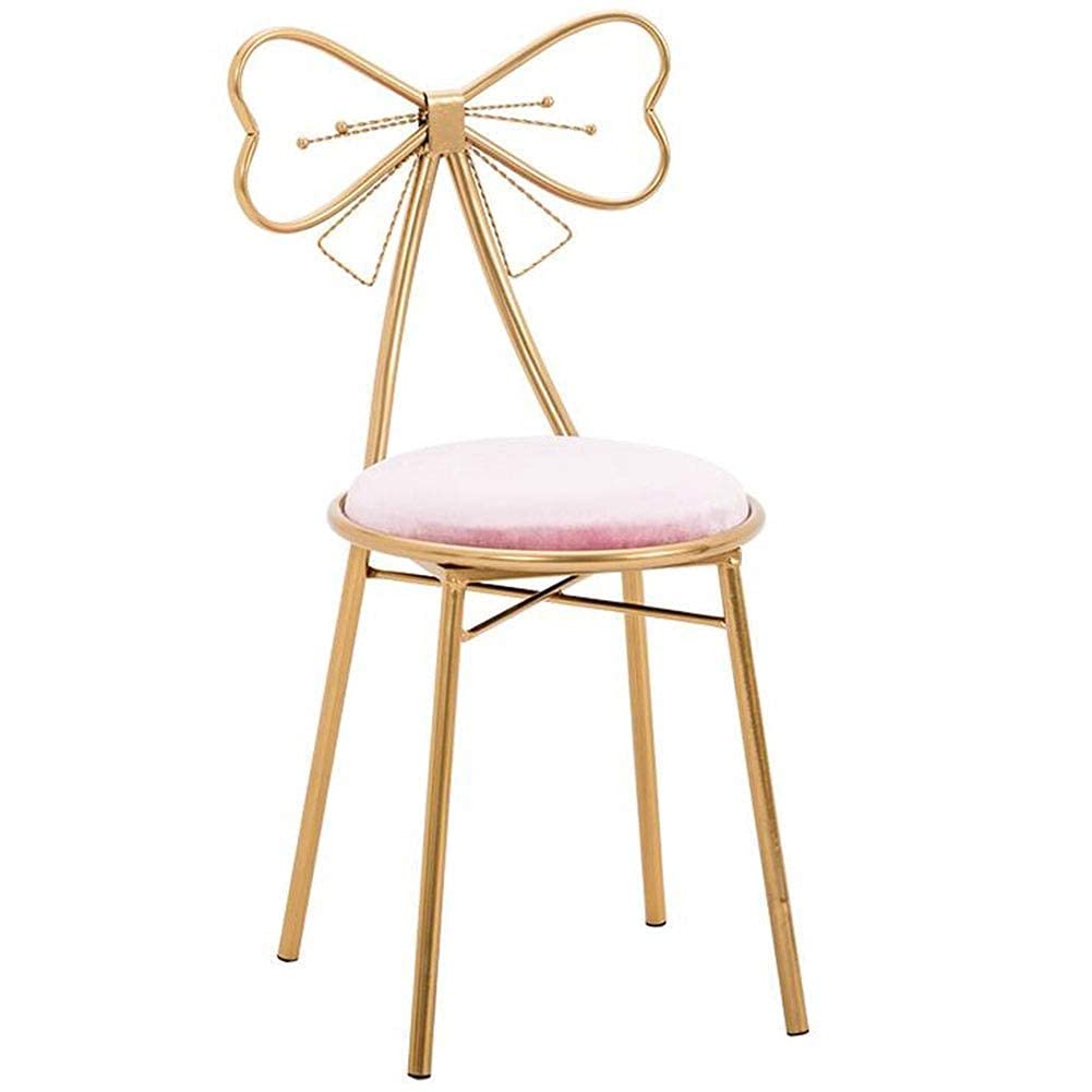 Silla de comedor cómoda con cojín suave rosa para solucionar dolores de espalda