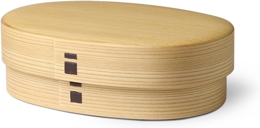 Odate Kogeisha 2380 Akita Cedar "Magewappa" Bento Box, Parent-child Bento Box, Large Diameter 6.5 x Height 2.0 inches (16.4 x 5 cm), Capacity Approx. 13.5 fl oz (400 ml), Made in Japan