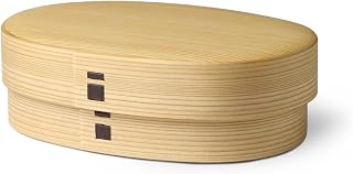 Odate Kogeisha 2380 Akita Cedar "Magewappa" Bento Box, Parent-child Bento Box, Large Diameter 6.5 x Height 2.0 inches (16.4 x 5 cm), Capacity Approx. 13.5 fl oz (400 ml), Made in Japan