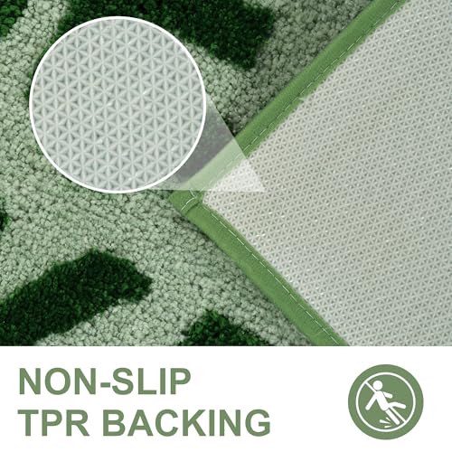 Image of Zeeinx Get Naked Bath Mat Cute Bathroom Rugs Non Slip Microfiber Bath Rugs Funny Bathroom Decor Machine Washable Sage Green Bath mat for Tub and Shower,20 inchx32 inch