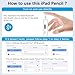 【2Pack】Stylus Pen for Apple iPad 2018-2026 A16 11/10/9/8/7/6,iPad Mini A17 Pro/6/5,iPad Air M4/M3/M2 11