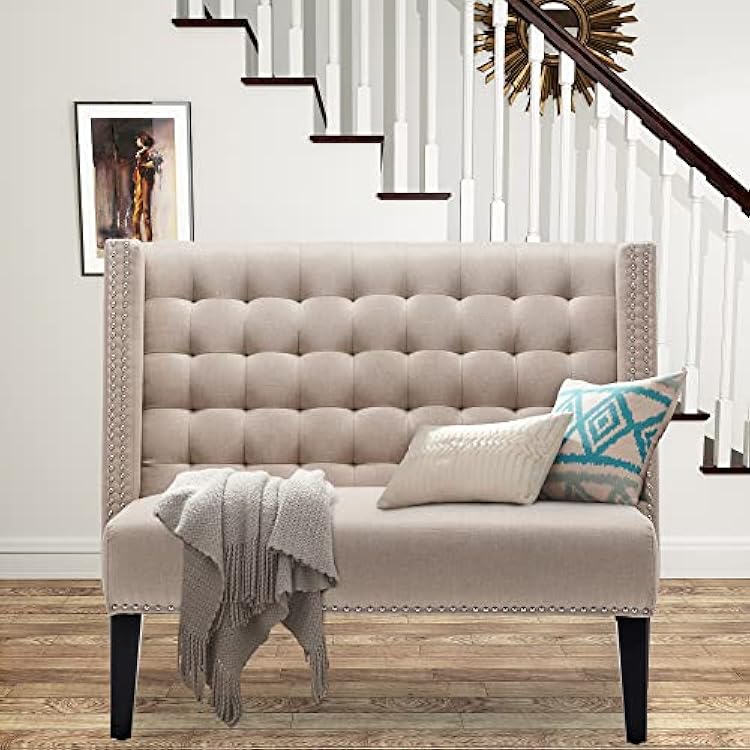 Upholstered Bench With High Back Loveseat High Back Dining Room