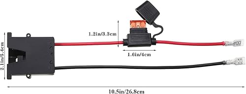 Miniatura 2 de Weewooday 2 conectores de arnés de cables de repuesto compatibles con ruedas de batería SLA de 12 voltios, adaptador de conector de batería de