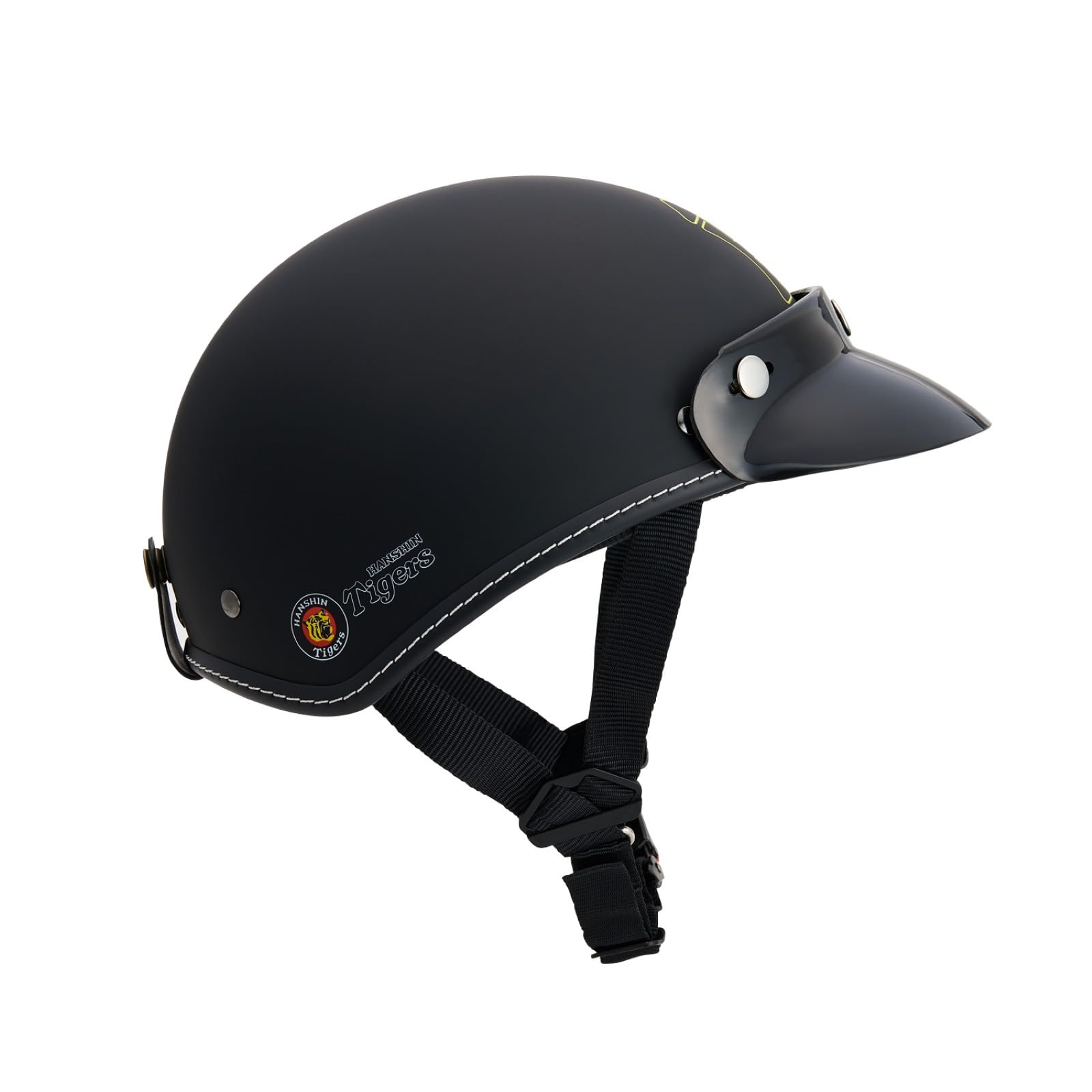 阪神タイガースハーフヘルメット HTH001（マットブラック）125cc以下対応 Amazon | マルシン(MARUSHIN) バイク用 ハーフヘルメット 阪神