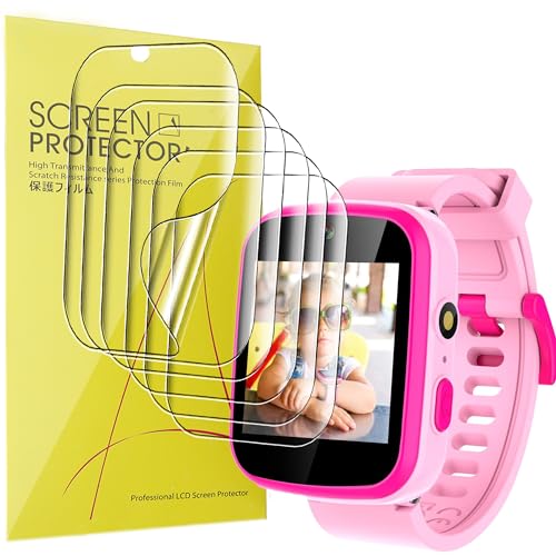 Lamshaw Compatible for Vakzovy Kids Smart Watch Screen Protector, [6 Pack] Full Coverage TPU Clear Film Compatible for Vakzovy W11 1.54 Inches Kids Smart Watch (6 Pack)