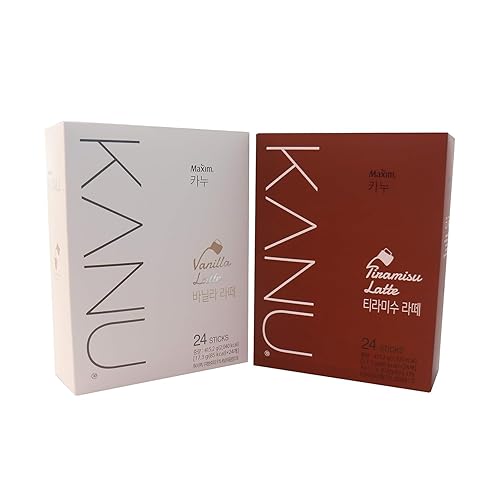 Maxim KANU Tiramisu Latte 24 palitos, vainilla latte 24 palitos
