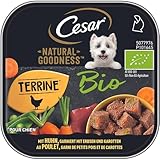 Cesar NATURAL GOODNESS Premium Bio Hunde Nassfutter in der Schale Terrine mit Huhn 16x100g
