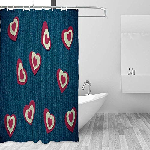 Rideau de douche imperméable avec crochets décoratifs colorés - 5