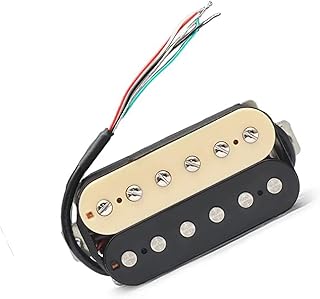 Electric Guitar Pickup Humbucker Double Coil Pickup Guitar Parts Off White/Black guitar pickup set (Color : Bridge 52MM)