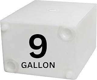 9 Gallon RV Fresh Water Tank, Potable Water Storage Tank for Drinking, Cooking, Cleaning, Showering, for Campers, Trailers, Motorhomes, RVs, Cube Shape, 17" x 14" x 10" (WT-5543)