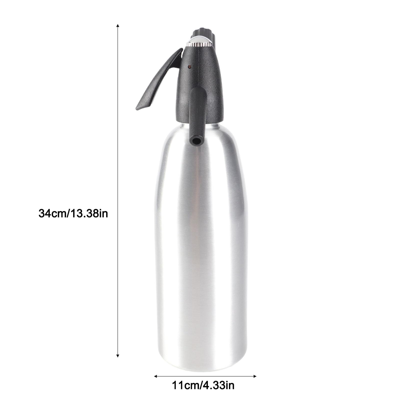 Homemade Seltzer Water Maker Sifón de soda Dispensador manual de aleación de 1 litro para cócteles carbonatados y bebidas mixtas con una unidad reguladora de presión