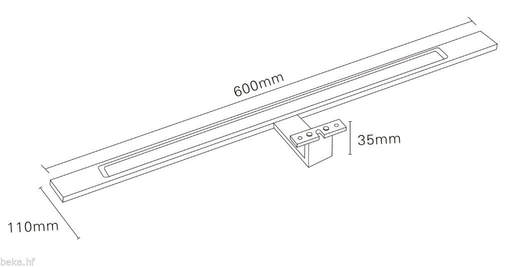 KALB LED Spiegelleuchte, 12 Watt, neutralweiss oder warmweiss verchromt, Lichtfarbe:neutralweiß