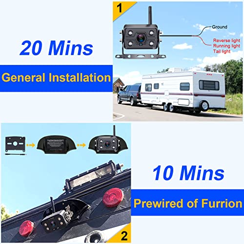 image for ZSMJ DoHonest FHD 1080P Digital Wireless Backup Camera Kit Built in DV