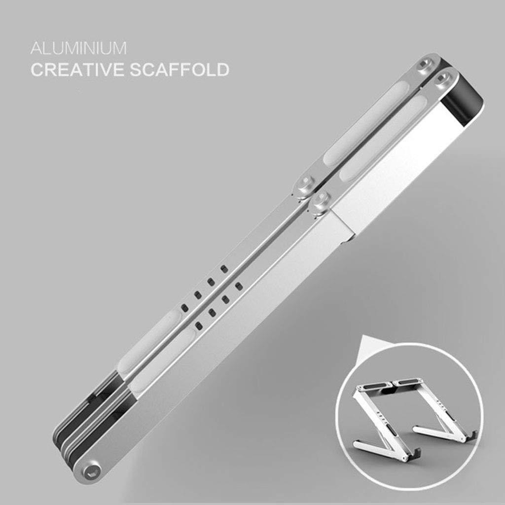 Portable Laptop Desk, Ascensore stand Notebook Stand portatile pieghevole in alluminio di mano ufficio adatto per ufficio lavoratori e studenti