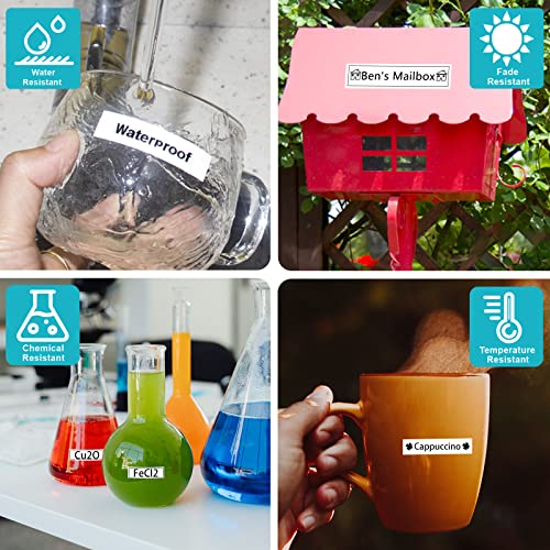 6 Pack P Touch Label Tape, Tze231 Tape 12Mm 0.47 Inch Laminated White Compatible With Brother P-Touch Label Maker Pt-D210 Pt-H110 Pt-D600 Pt-1230Pc Pt-P700 Tze-231 Tz 231 Black On White 8M 26.2Ft #TOP5