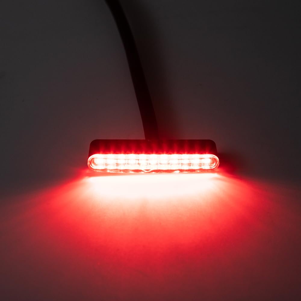 Mini Moto Feu Arrière LED Moto Feux stop Lampe de Frein pour Scooter ATV Cafe Racer Bobber Feux Arrière (Rouge)