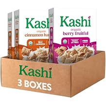 Kashi Breakfast Cereal, Organic, Whole Grain, Variety Pack 3 Boxes
