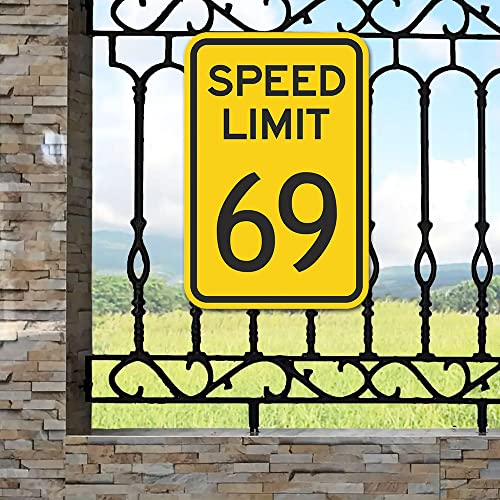 Btfsigns 8" X 12" Speed Limit 69 Aluminum Sign - Funny Metal Sign For Home And Office Decor #TOP3