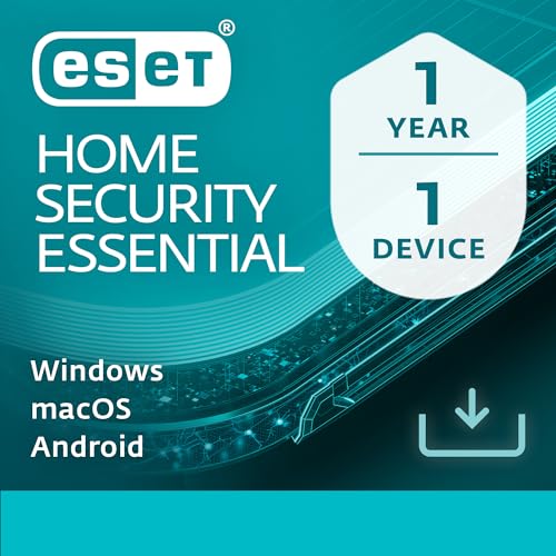 Eset Home Security Essential | Antivirus | 2024 Edition | 1 Devices | 1 Year | Parental Control | Privacy | Iot Protection | Ransomware cover