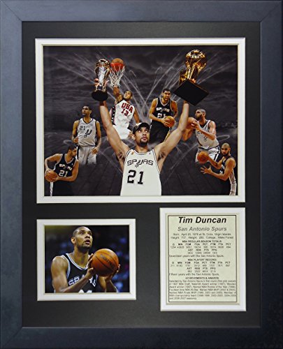 Tim Duncan photo encadré Legends Never Die cadre mural salon bureau basket NBA