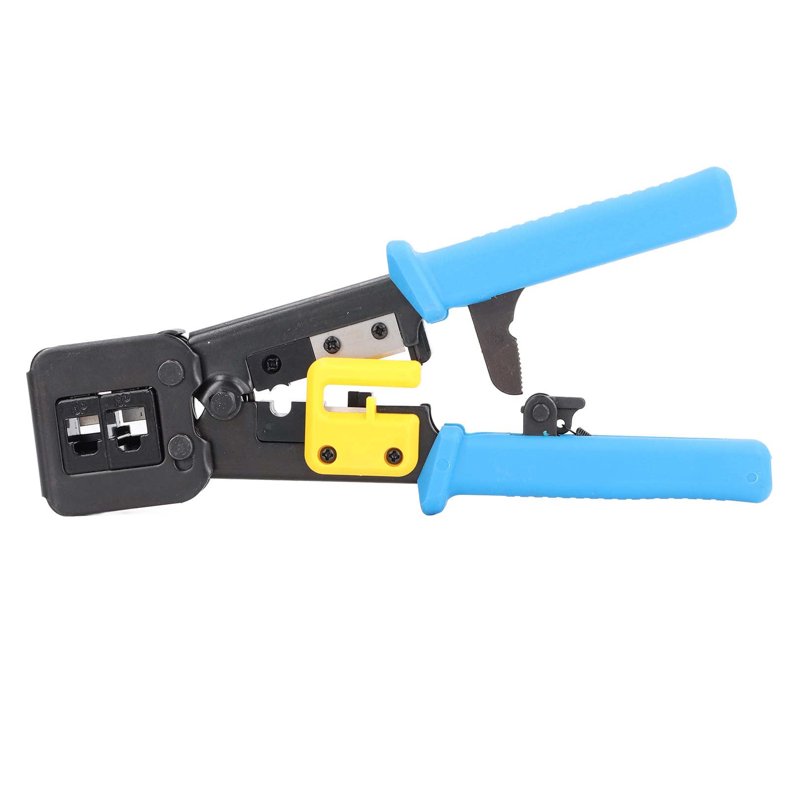 Hyuduo Kit d'outils de Sertissage RJ45, Pinces pour Câbles Réseau en Acier Robuste, Ensemble de Pinces à Sertir avec Testeur pour Câbles Ethernet et Téléphoniques