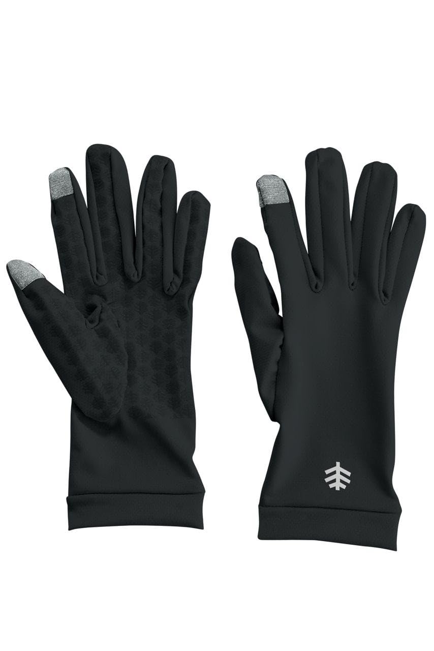 Coolibar UPF 50+ Unisex Gannet UV Gloves, Sleek Grey, X-Small, Solid - Sun Protective