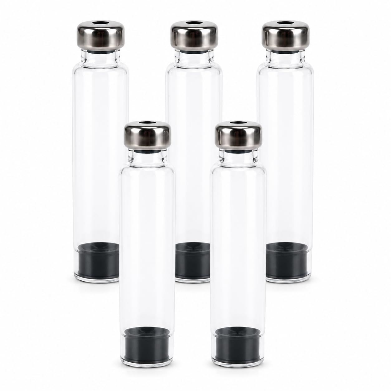 Singature Peptides - Pen Cartridge - 3 ML - 5 Pack - Individually Sealed Sterile Glass Pen Cartridge Vials - Compatible with V1, V2, and V3 Pen Systems
