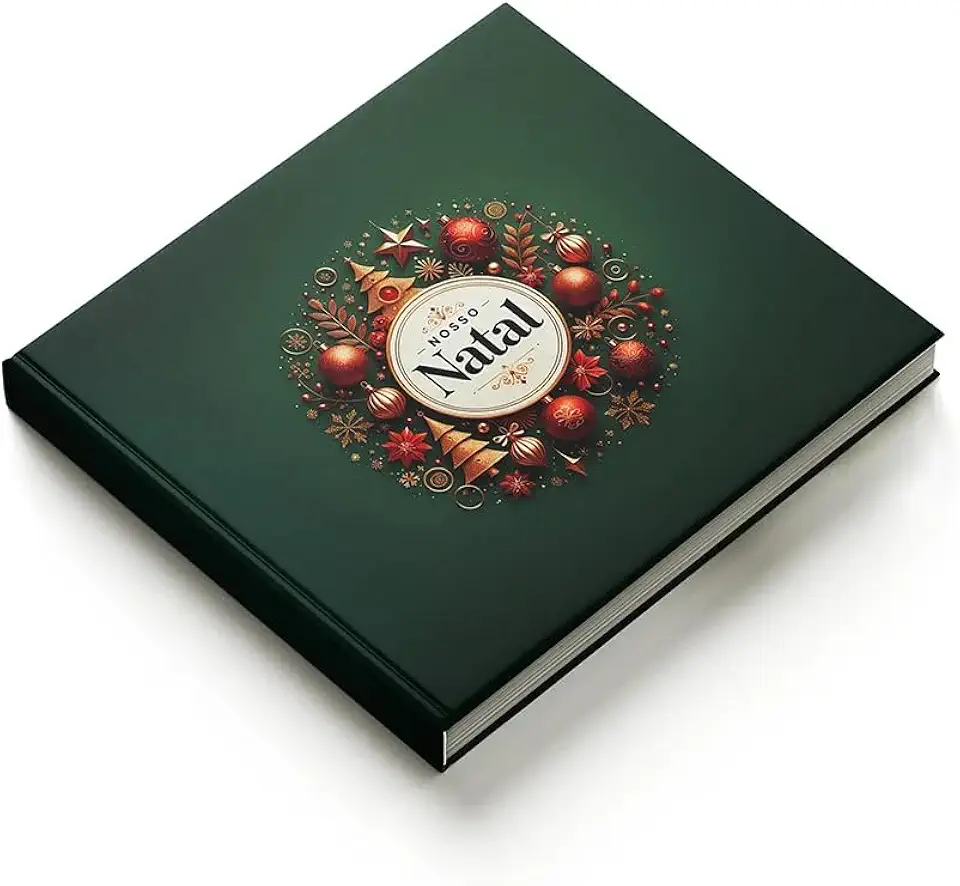 Álbum de Fotos Natal Autoadesivo Verde - Compatível com Impressões Mini e Mini Link – 24 Fotos 5x8 a 10x12 Ical