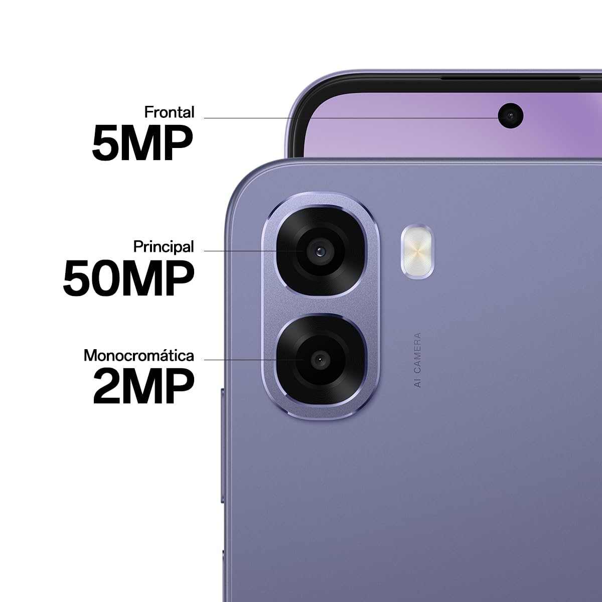 OPPO A6x 5G Smartphone débloqué avec IA, 6 Go RAM + 256 Go, batterie 6100 mAh, écran LCD HD+ 120 Hz, IP64, appareil photo 50 MP AI, double SIM, version espagnole - noir