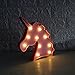 Produktbild JYSPORT LED Einhorn Nachtlichter Kinderzimmer Stimmungslicht Unicorn Lampen Nacht Licht Baby Children's Room Dekorationen (pink)
