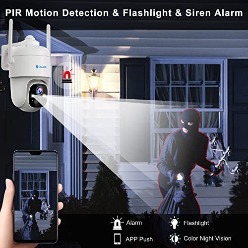 Unilook 2K Solar Wireless Security Camera Outdoor, 3Mp Solar Security Cameras Wireless Outdoor Wi-Fi, 360° Ptz Solar Powered Wireless Camera, With Solar Panel & Smart Ai & 2-Way Talk, Cloud/Sd Storage #TOP4