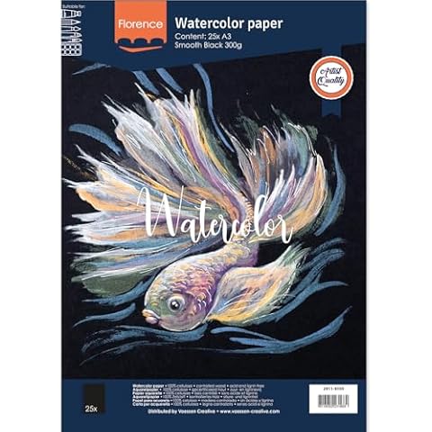 Vaessen Creative Florence Black Watercolour Paper Set Cover