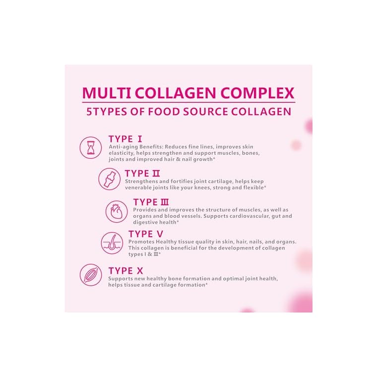 OMOGS Collagen Peptides Capsuleï¼Naturally Sourced Hydrolyzed Collagen with prebiotic & Cranberry Extract - Hair, Skin, Nail, Joint, Digestive Health & Immune Support, Non-GMO, 100 Capsule - Image 4