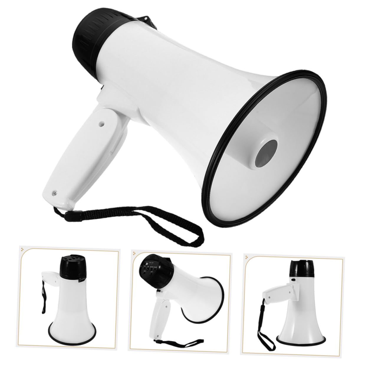 Abaodam Megáfono Portátil para Animar Altavoces De Mano con Volumen Megáfono para Porristas Deportivas para Fiestas y Eventos Al Aire