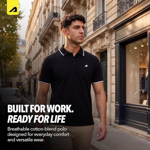 Image of Boldfit Polo Tshirts Shirts for Men Breathable Moisture-Wicking Regular Fit Anti-Static Fabric Quick-Dry & Durable Soft Lightweight Polo Tee for Casual Wear, Sports & Everyday Use