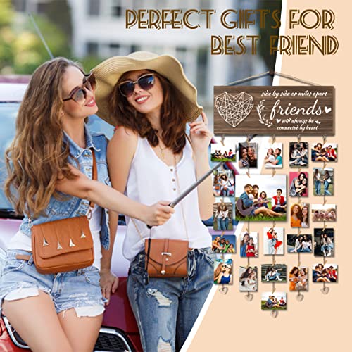 Christmas Gifts For Best Friend Picture Frame, Best Friend Birthday Gifts For Women Teen Girls, Friendship Photo Holder Hanging. Graduation Gifts, Long Distance Friendship Gifts For Bff Besties Sister. #TOP6