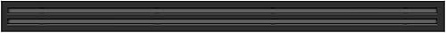 BUILDMART - Difusor de ranura lineal de 60" - (2 ranuras) doble ranura - Ventilación de aire decorativa de aluminio negro - Calefacción y