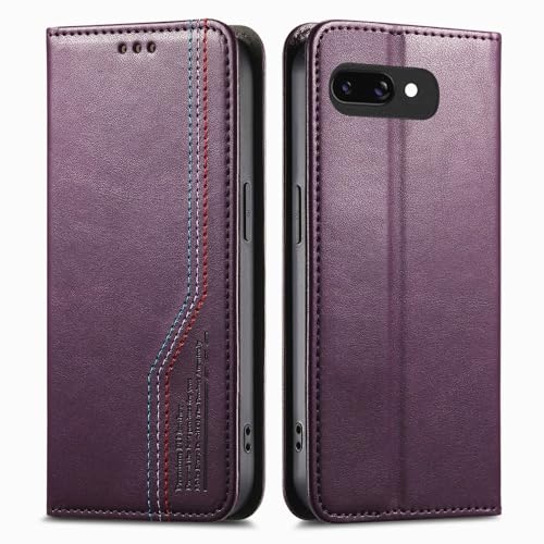 Étui Google Pixel 10 Pro 5G clapet aimanté contre les rayures d'écran housse cuir violette
