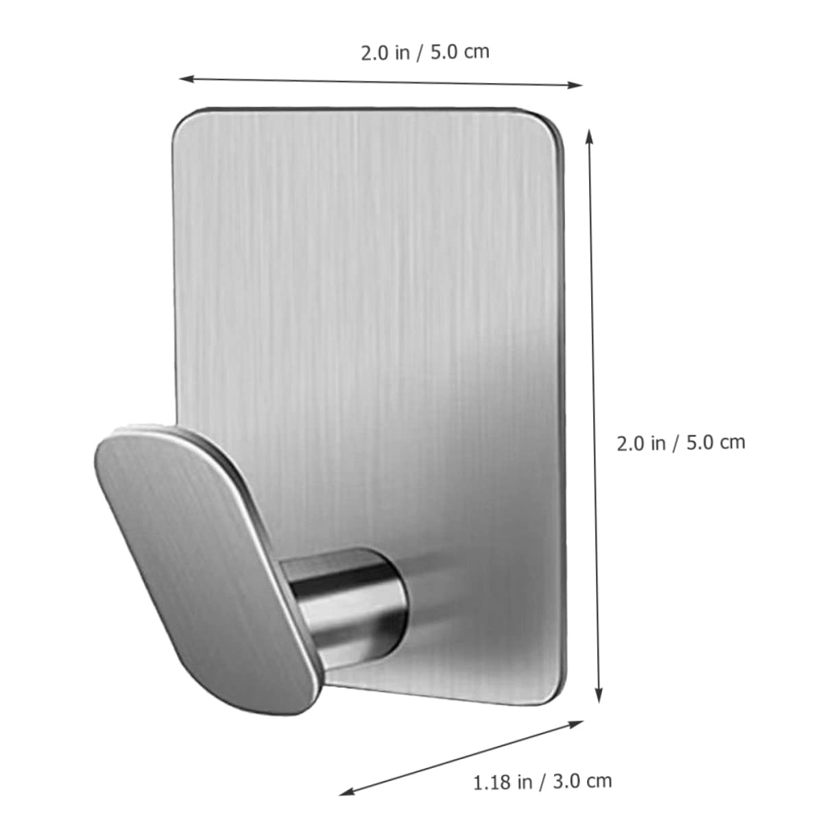 VASDEV 12 Piezas de Ganchos Adhesivos de Acero Inoxidable para Colgar en la Pared, colgadores para Ropa, Ganchos para Ropa, Ganchos para Llaves, Ganchos para Colgar en la Pared, Ganchos p