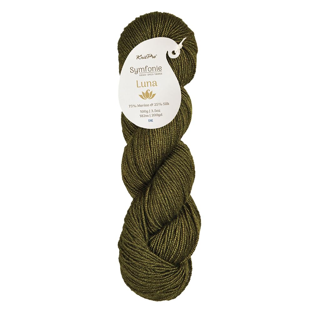 Luna Symfonie Yarns Knitpro Olive madeja de lana de 182m para punto y ganchillo