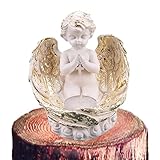 Riaisttd Kerzenhalter Engel, Zarte Cherub Engel Statue Teelichthalter mit Kerze, Ative Kirchen-Schutzengel-Skulptur für -Babyparty-Taufe-