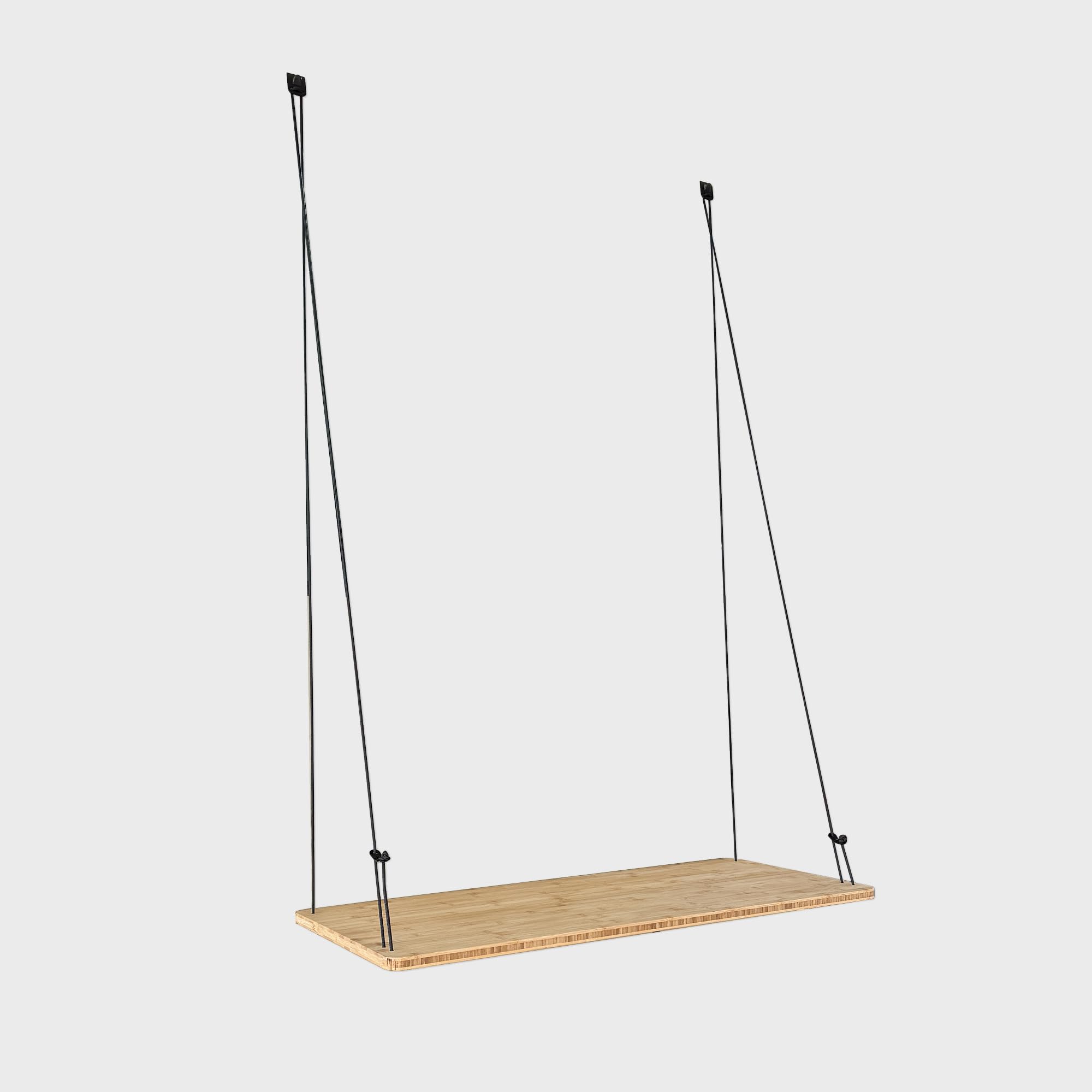 BOXIO - Doorboard: Outdoor Hanging Table Made of Bamboo - Wooden Hanging Shelf & Camping Table for Campers, Vanlife & VW Bus - 90 x 41 x 1.5 cm - Standing Table Height Adjustable as Camping Table for