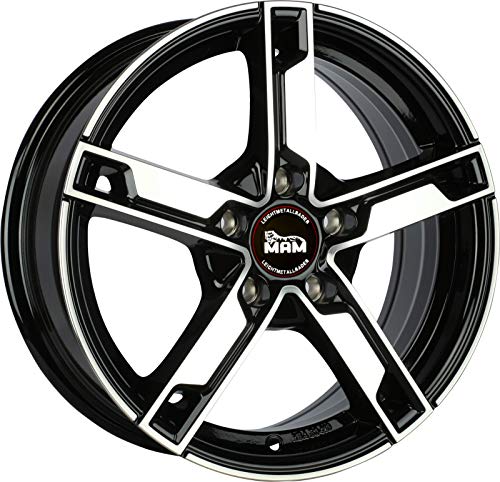 MAM Jantes en aluminium W4 7.5JX18 5/114.3 ET45 72.6 Noir Polissage avant