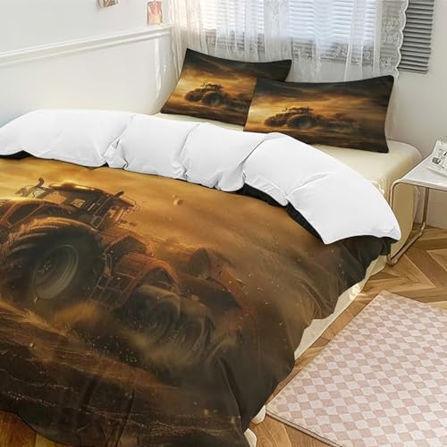 Ensemble housse couette tracteur microfibre coton haute qualité - 5