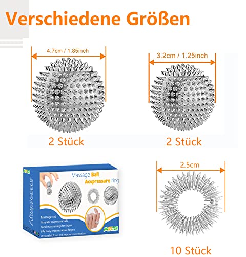 Akupressur-Ring und Igelball Set für Massage und Stressabbau