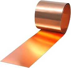 Kupferblech Rolle 1000 x 100 x 0,2 mm,99,9% Reinkupfer Kupferband weich & biegsam,leitfähig,Kupferstreifen für DIY,Elektronik,Handwerk,Modellbau